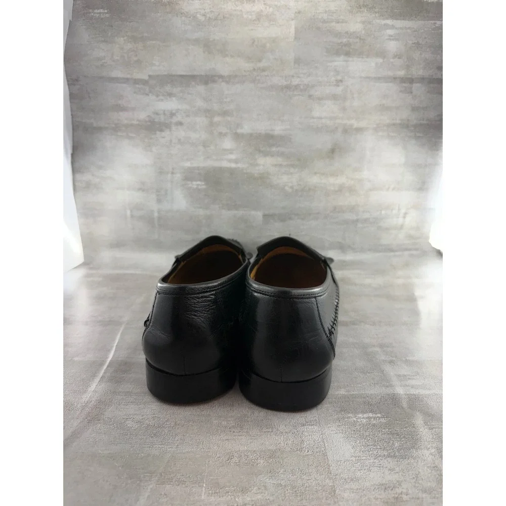 Florsheim Men Black Leather Kiltie Tassel Loafers 18121-01 Size 14D